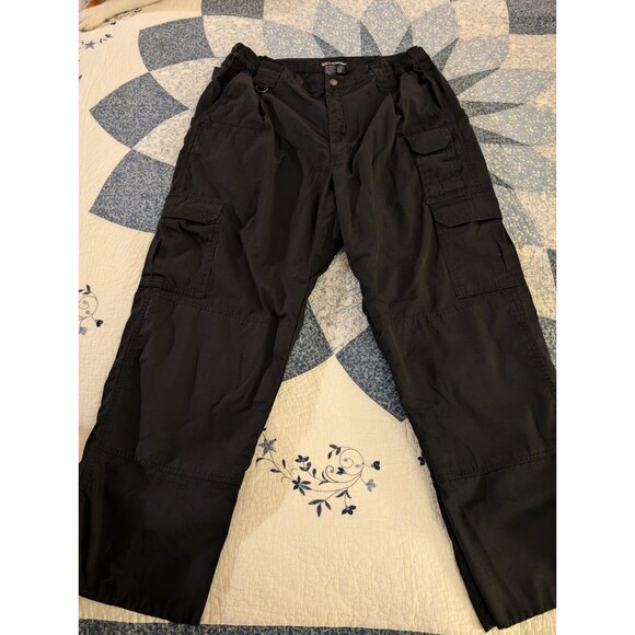 5.11 Tactical Series Cargo Pants Straight Leg Workwear Black Mens 36x34 - Picture 1 of 11